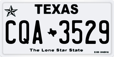TX license plate CQA3529