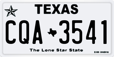 TX license plate CQA3541