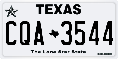 TX license plate CQA3544