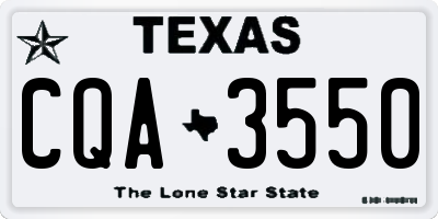 TX license plate CQA3550