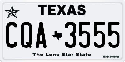 TX license plate CQA3555