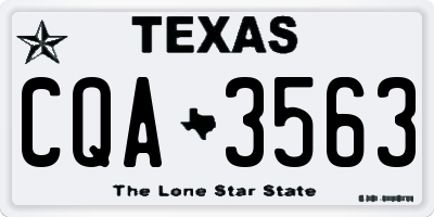 TX license plate CQA3563