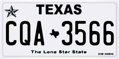 TX license plate CQA3566