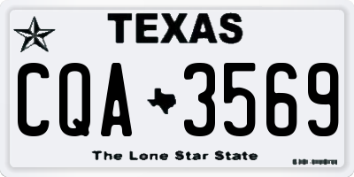 TX license plate CQA3569