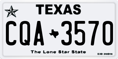 TX license plate CQA3570
