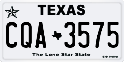 TX license plate CQA3575