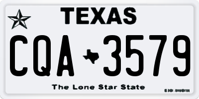 TX license plate CQA3579