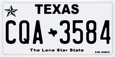 TX license plate CQA3584