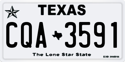 TX license plate CQA3591