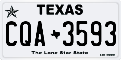 TX license plate CQA3593