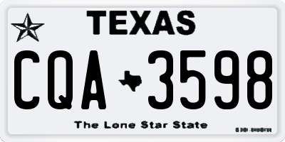TX license plate CQA3598