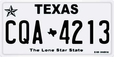 TX license plate CQA4213