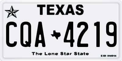 TX license plate CQA4219