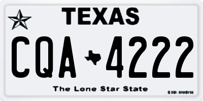 TX license plate CQA4222