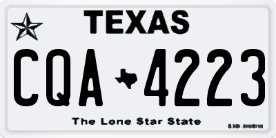 TX license plate CQA4223