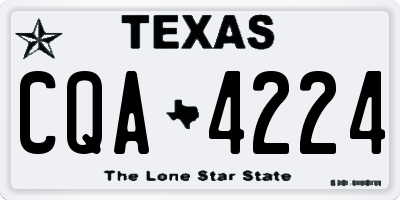 TX license plate CQA4224