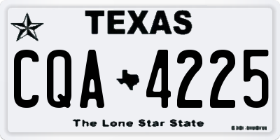 TX license plate CQA4225