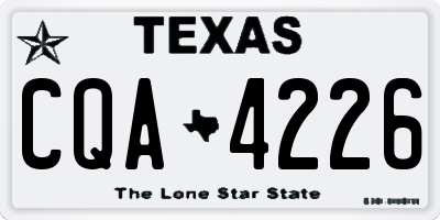 TX license plate CQA4226