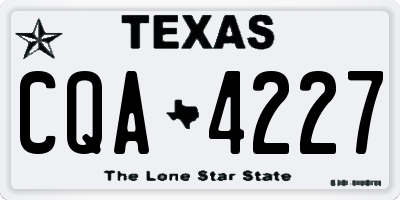 TX license plate CQA4227