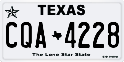 TX license plate CQA4228