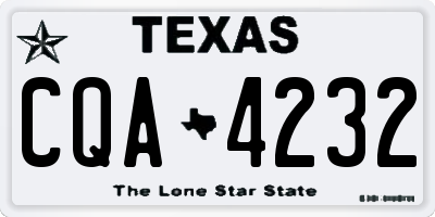 TX license plate CQA4232