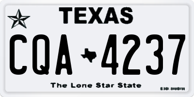 TX license plate CQA4237