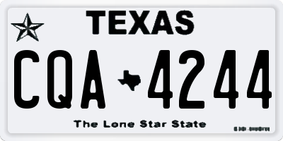 TX license plate CQA4244
