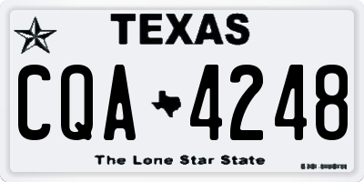 TX license plate CQA4248