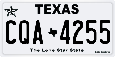 TX license plate CQA4255