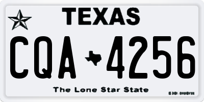 TX license plate CQA4256