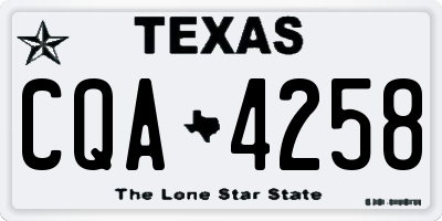 TX license plate CQA4258