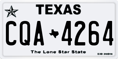 TX license plate CQA4264