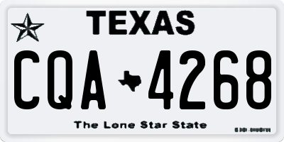 TX license plate CQA4268
