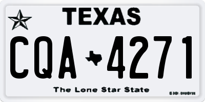TX license plate CQA4271