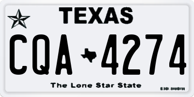 TX license plate CQA4274