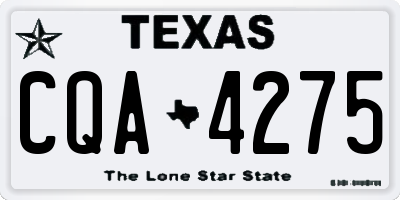 TX license plate CQA4275