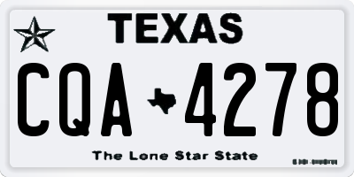 TX license plate CQA4278