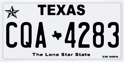 TX license plate CQA4283