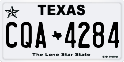 TX license plate CQA4284
