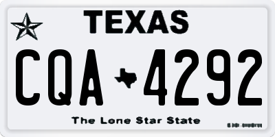 TX license plate CQA4292