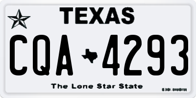 TX license plate CQA4293