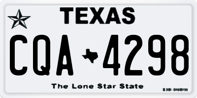 TX license plate CQA4298