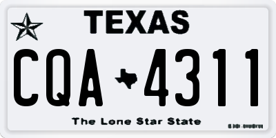 TX license plate CQA4311