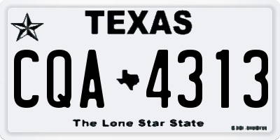 TX license plate CQA4313