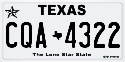 TX license plate CQA4322