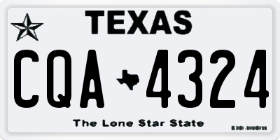 TX license plate CQA4324