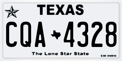 TX license plate CQA4328
