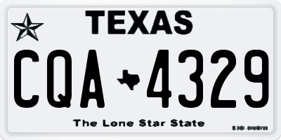 TX license plate CQA4329
