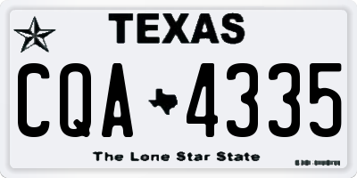 TX license plate CQA4335
