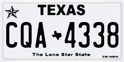 TX license plate CQA4338